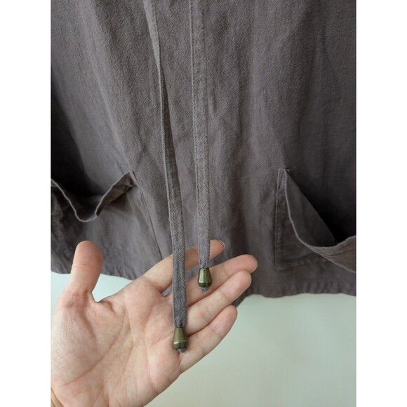 Soft Surroundings Tunic Top Gauzy Boho Cowl Lagenlook Relaxed Dusty Purple 1X - Picture 2 of 10